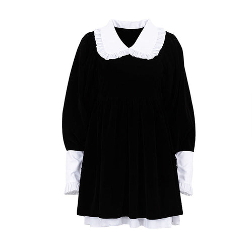 Drune | Luxuriöse Französisch Stil Puppe Kragen Mode Kleid