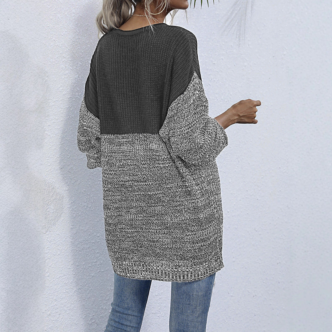 Damen Stilvoller Strickpullover mit luxuriösen Texturen Drune