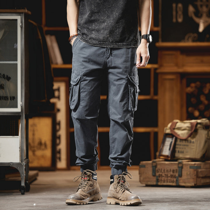 Herren Relaxed‑Fit Ripstop Cargojoggerhose mit D Ring und Mehrfachtaschen Drune
