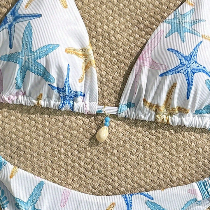 Damen Triangel-Bikini mit maritimem Sternenmotiv Drune