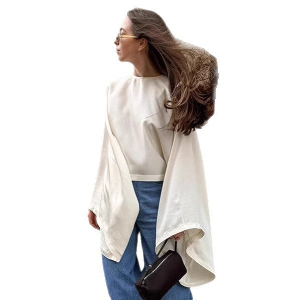 Damen Oversized Sweatshirt mit weitem Schnitt und eleganten Ärmeln Drune
