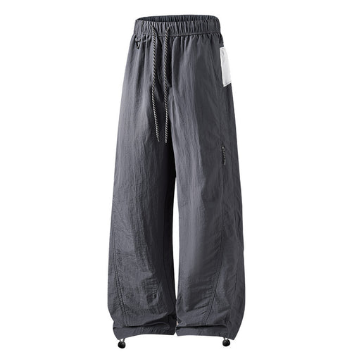 Herren Weite Cargo-Freizeithose mit elastischem Bund, Tunnelzug und Reißverschlusstaschen Drune