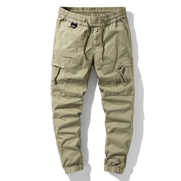 Herren Urbaner Tactical-Cargo-Jogger mit ergonomischen Kniefalten, integrierter Schlüsselöse und elastischem Knöchelabschluss Drune