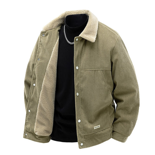 Herren Baumwolljacke mit Teddyfellfutter Drune