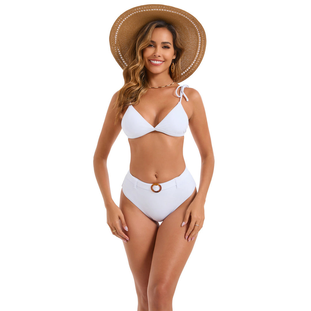 Damen Triangel-Bikini mit eleganter Schnürung und trendigem Ringverschluss Drune
