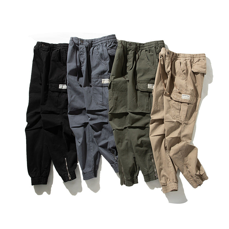 Herren Cargo-Jogginghose im urbanen Utility‑Stil mit elastischem Tunnelzugbund und verstärkten Kniepartien Drune