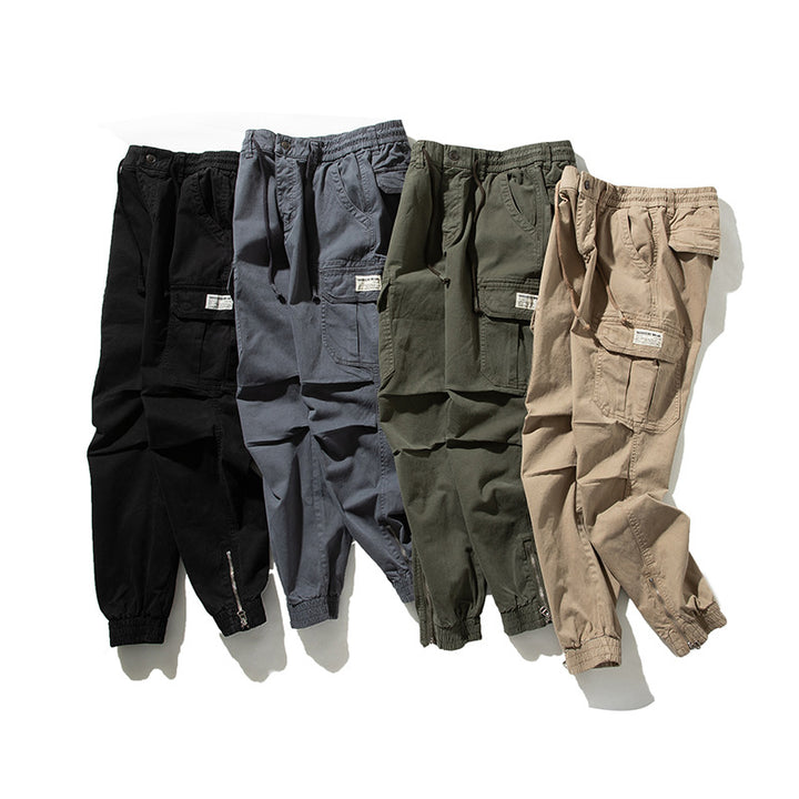 Herren Cargo-Jogginghose im urbanen Utility‑Stil mit elastischem Tunnelzugbund und verstärkten Kniepartien Drune