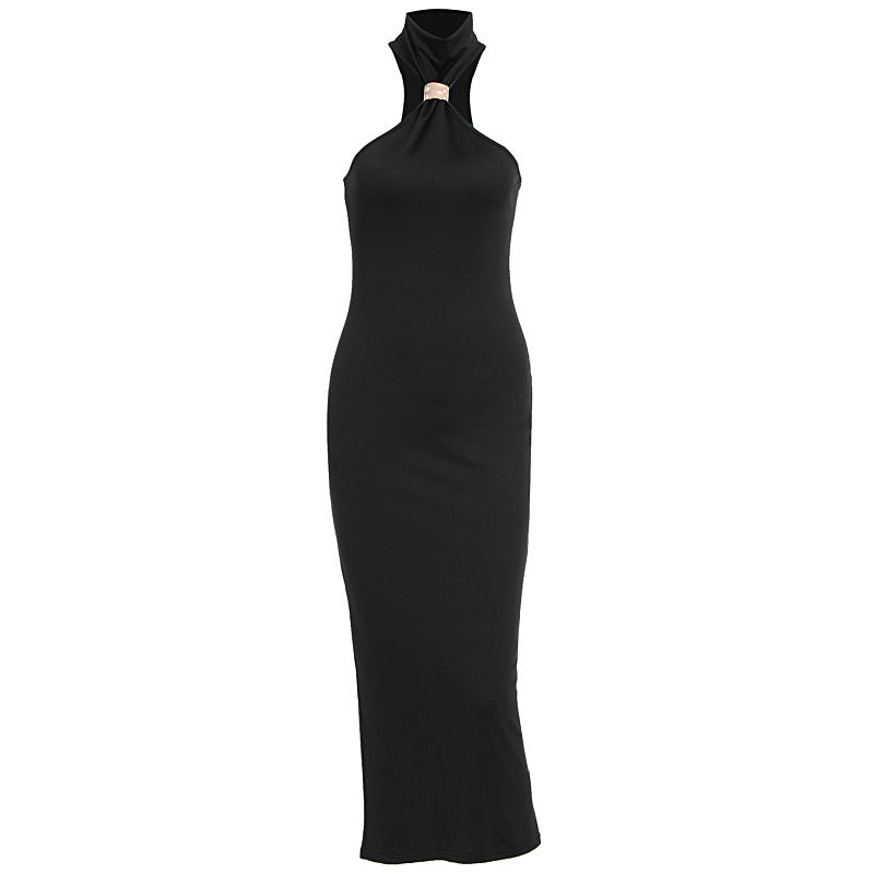 Damen Maxikleid mit asymmetrischem Ausschnitt und elegantem Design Drune