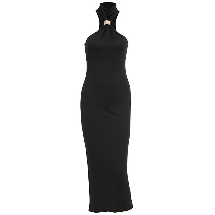 Damen Maxikleid mit asymmetrischem Ausschnitt und elegantem Design Drune
