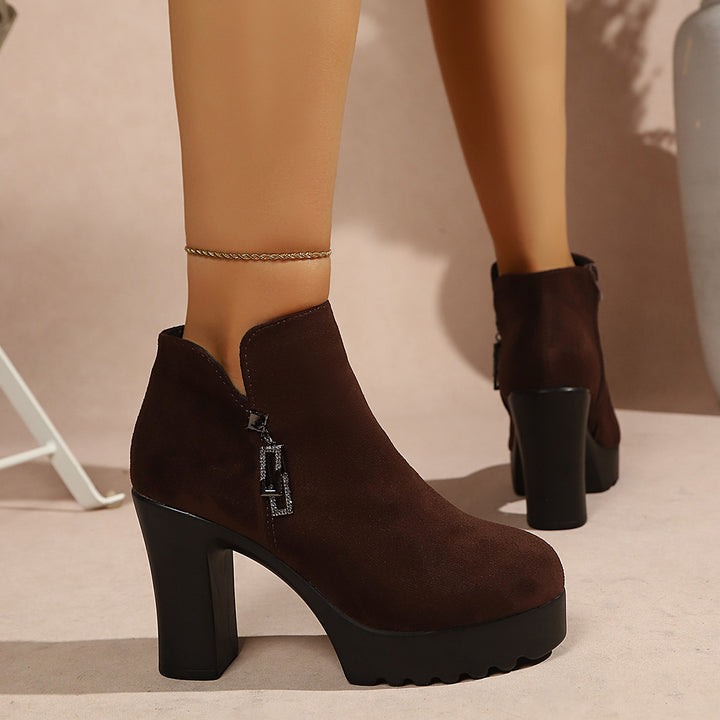 Damen Elegante Stiefeletten Drune