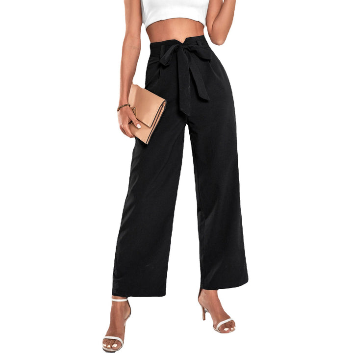 Damen Hochtaillierte Paperbag-Culotte mit Bindegürtel und weitem Bein Drune