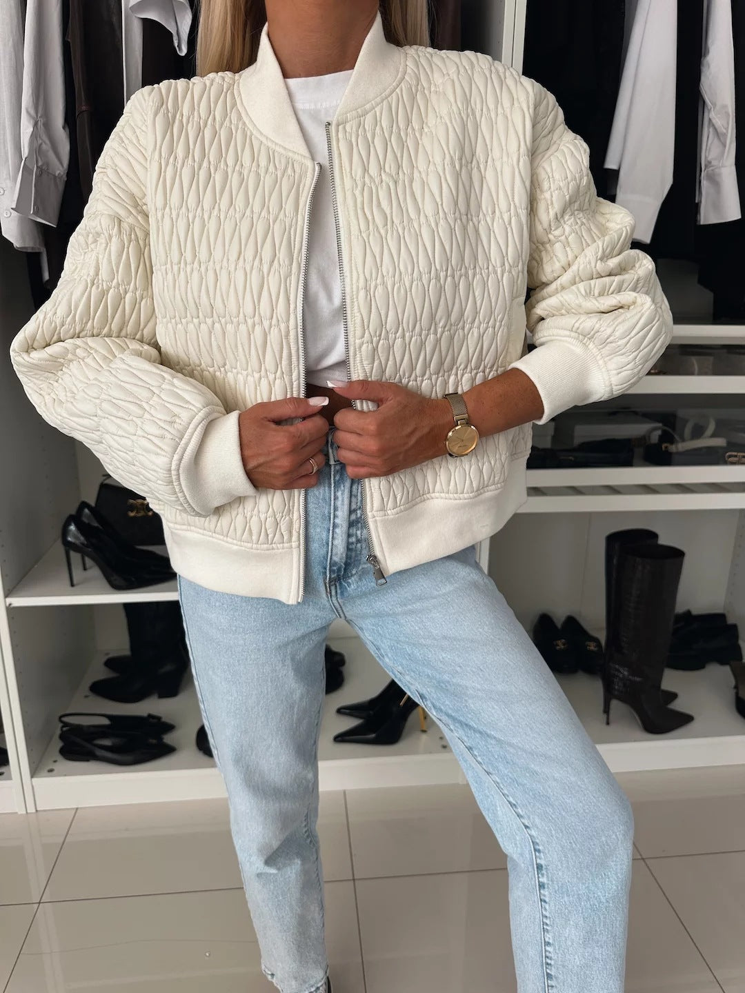 Damen Steppjacke mit komfortabler Passform und elastischen Bündchen Drune