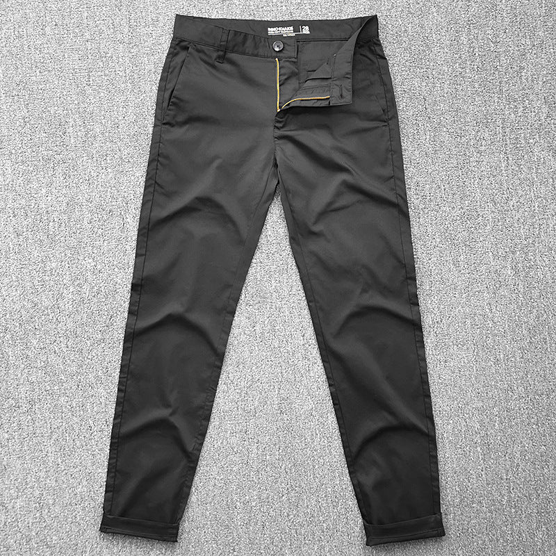 Herren Slim-Fit Chinohose mit schmal zulaufendem Bein und gekrempeltem Saum Drune