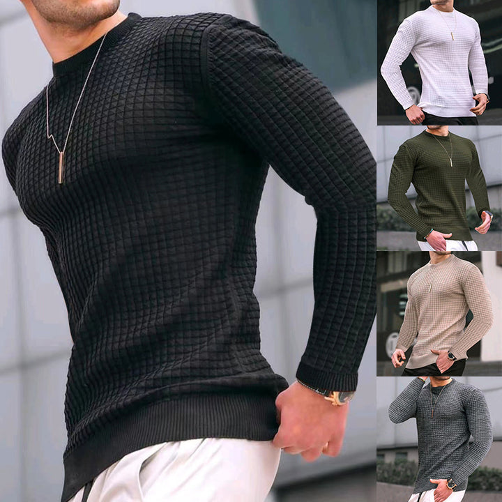 Herren Strickpullover mit modernem Strukturdesign und Rundhalsausschnitt Drune