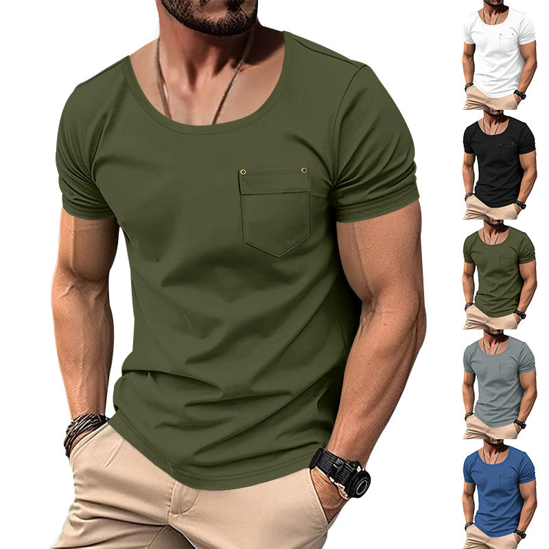 Herren Baumwolle T-Shirt mit modernem Schnitt Drune