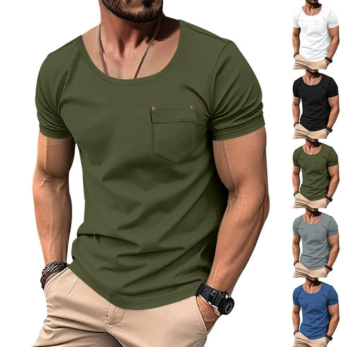 Herren Baumwolle T-Shirt mit modernem Schnitt Drune