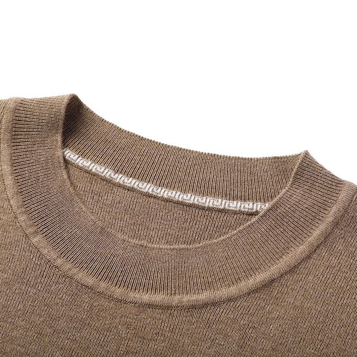 Herren Feinstrick T-Shirt mit klassischem Rundhalsausschnitt und hochwertiger Verarbeitung Drune