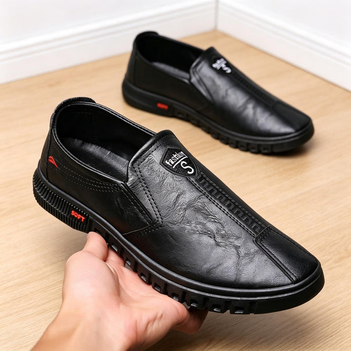 Herren Elegante und Bequeme Slip-On Lederschuhe Drune