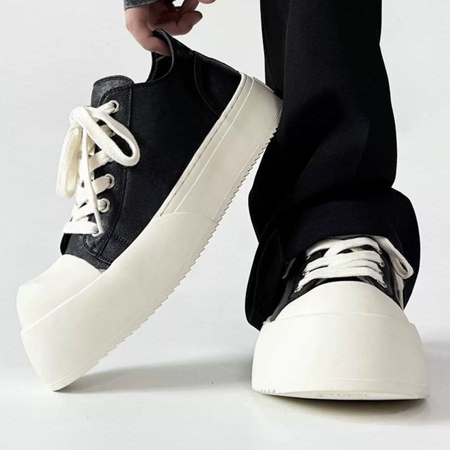 Damen Plateau-Sneaker im minimalistischen Design mit dicker Sohle Drune