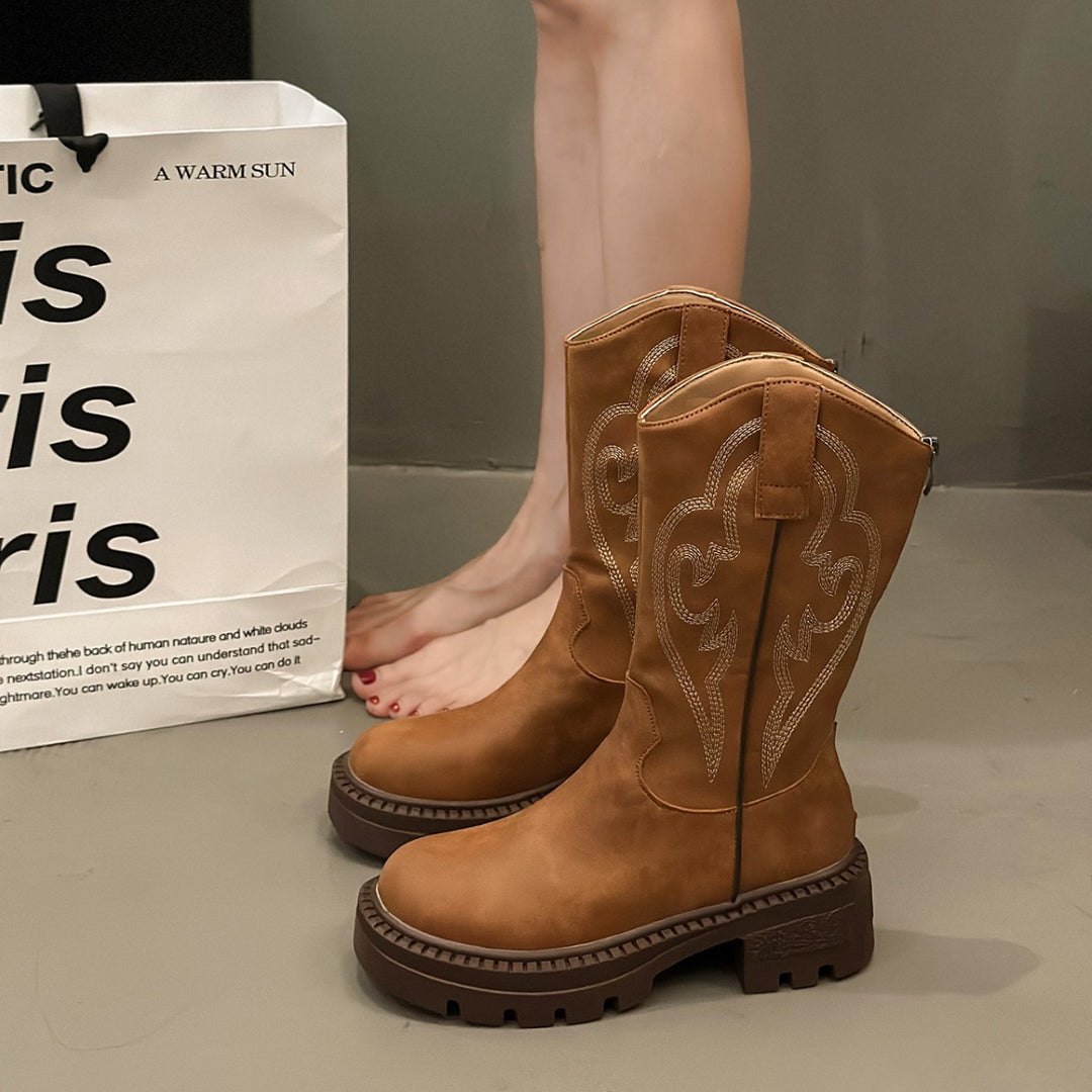 Damen Stiefel im Western-Stil Drune