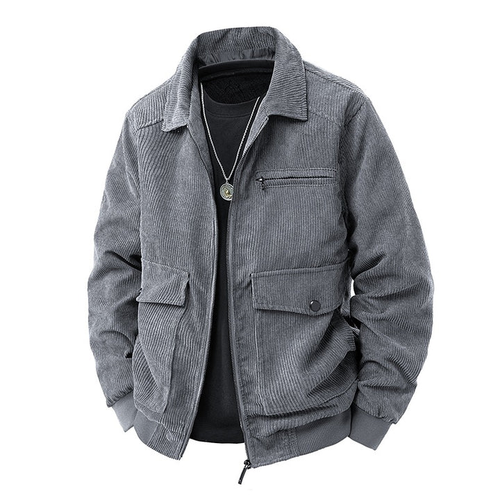 Herren Modische Cordjacke mit praktischen Taschen Drune