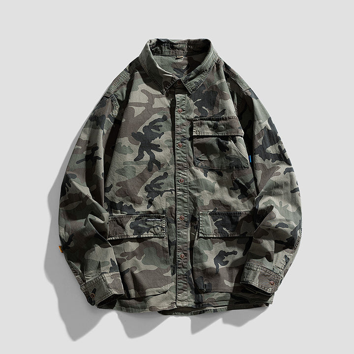 Herren Modische Camouflage-Überhemdjacke Drune