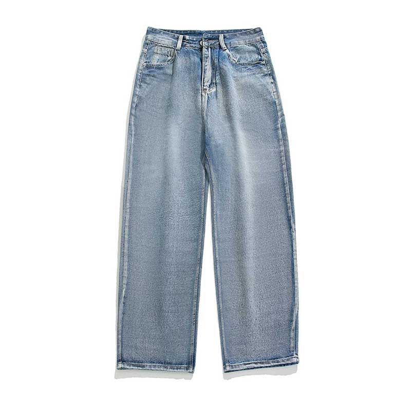 Damen High‑Waist Tapered Jeans mit lockerem Sitz und verkürztem Saum Drune