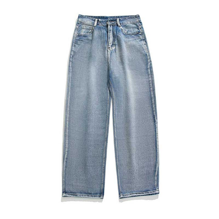 Damen High‑Waist Tapered Jeans mit lockerem Sitz und verkürztem Saum Drune