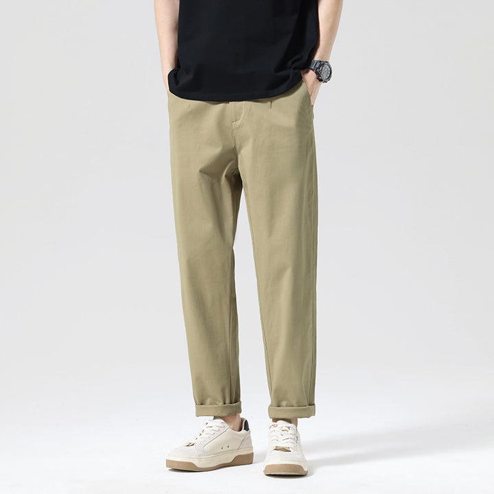 Herren Moderne Relaxed‑Fit Freizeit‑Chino mit leichtem Stretch und umgeschlagenem Saum Drune