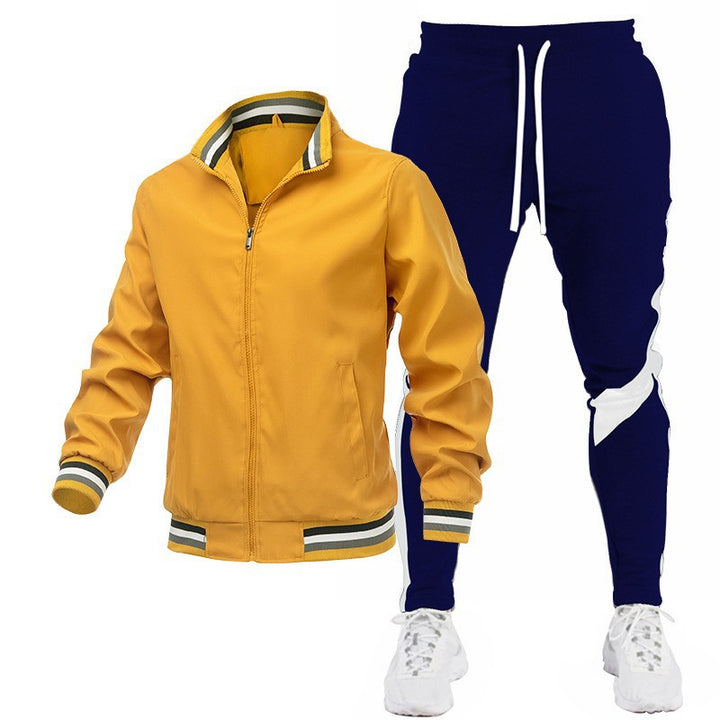 Herren Sportliches Trackjacke und Jogginghose Set Drune