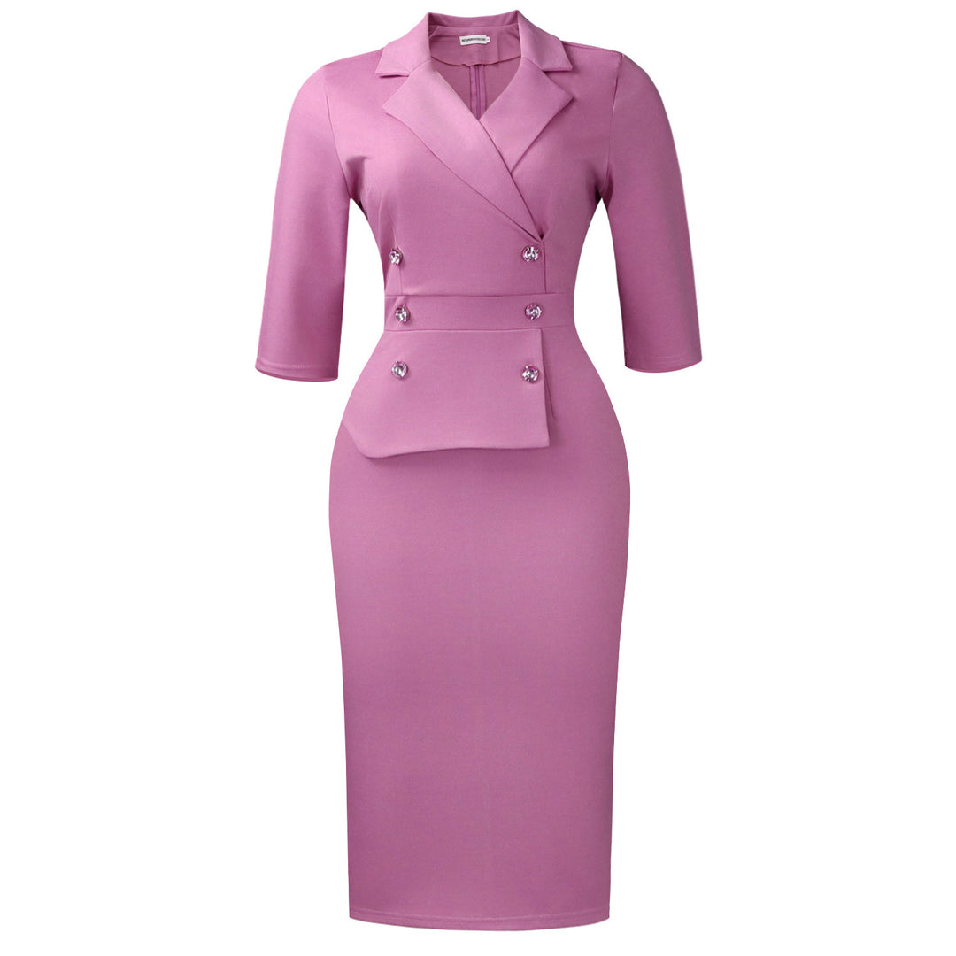 Damen Blazer-Kleid mit tailliertem Schnitt und eleganter Knopfleiste Drune