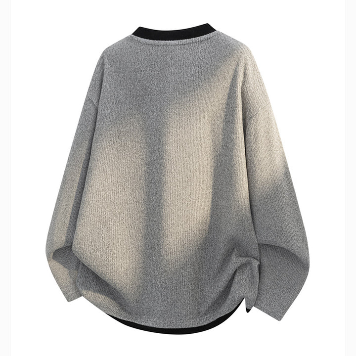 Herren Oversize-Henley-Sweatshirt mit Waffelstruktur & Knopfleiste Drune