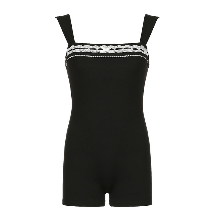 Damen Schwimmsuit mit eleganter Spitze und breiten Trägern Drune