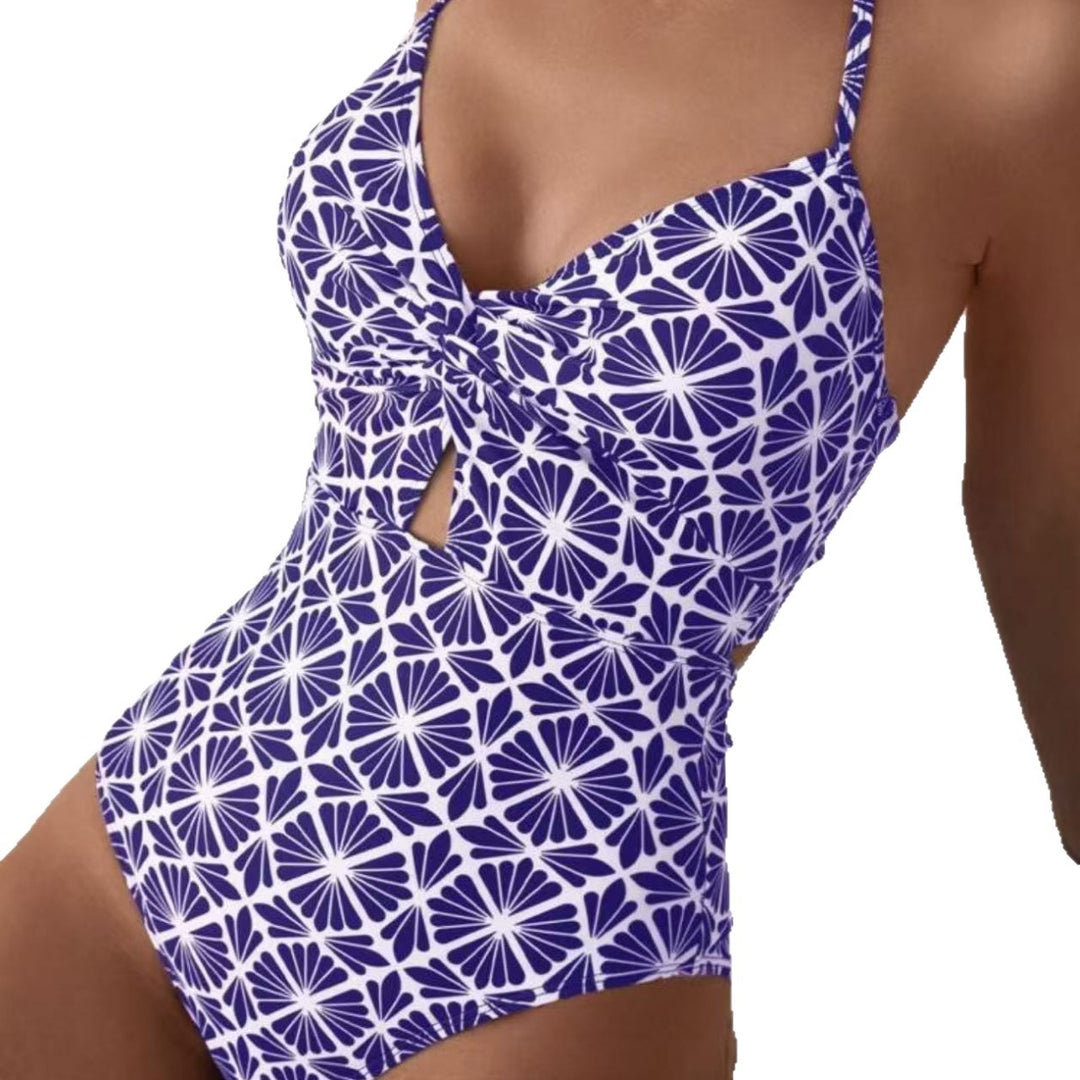 Damen Elegant gemusterter Badeanzug Drune