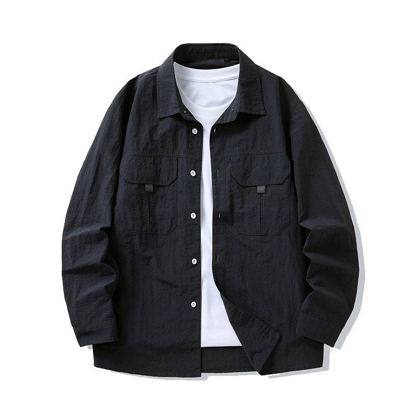 Herren Trendige und lässige Utility-Hemdjacke Drune
