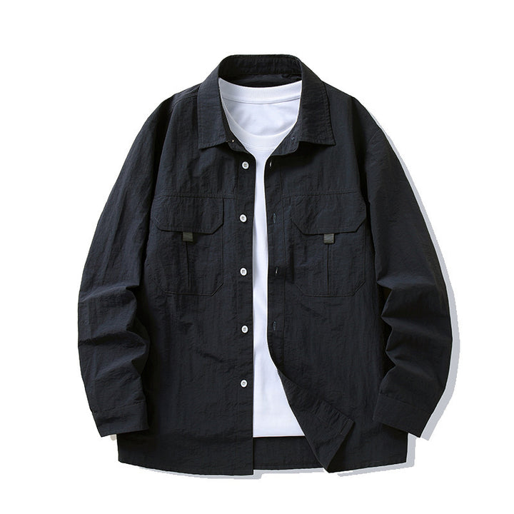Herren Trendige und lässige Utility-Hemdjacke Drune