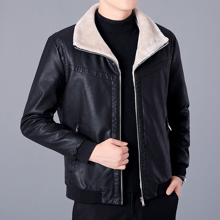 Herren Kunstlederjacke mit Teddyfutter Drune 1787738674