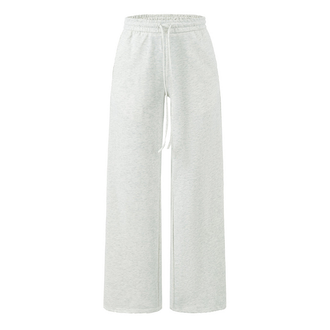 Damen Weite Lounge-Hose mit hohem elastischen Bund und Kordelzug Drune