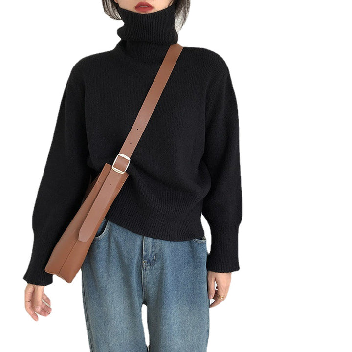 Damen Gemütlicher Rollkragenpullover aus feinem Strick Drune