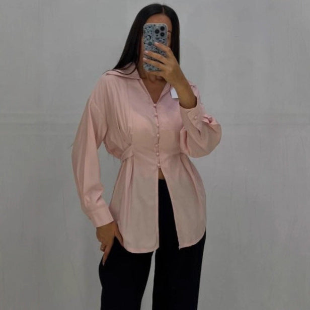 Damen Elegante Hochqualitative Bluse mit geschmeidiger Textur und feminine Silhouette Drune