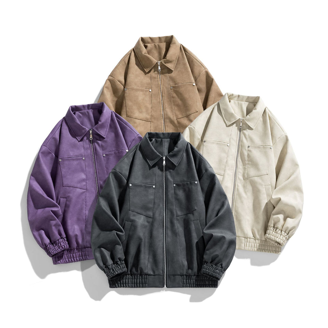 Herren Modische Übergangsjacke mit elastischen Bündchen Drune
