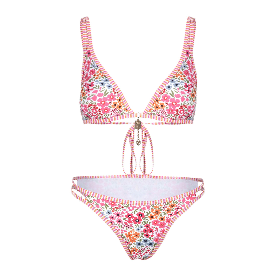 Damen Blumenmuster Bikini Drune
