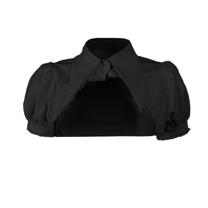 Damen figurbetonte Bluse mit Rüschendetails und Schnürung Drune