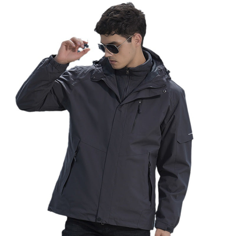 Damen technische Regen- und Freizeitjacke mit verstellbarer Kapuze und Mehrfachtaschen Drune