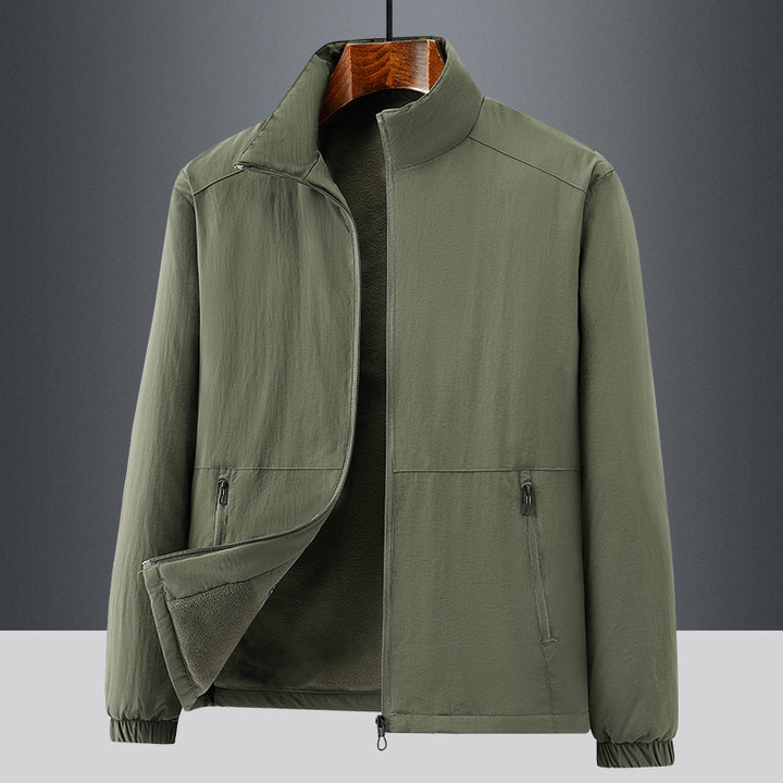 Herren Leichte Übergangsjacke mit Fleece-Innenfutter und Stehkragen Drune