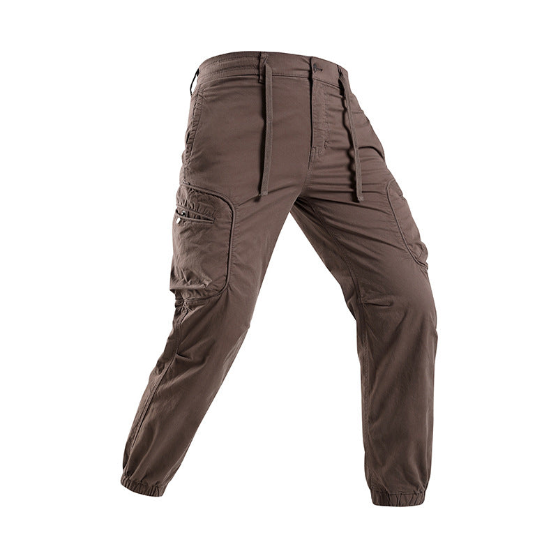 Herren Leichte Trekking‑Cargohose im Joggercut mit elastischem Knöchelabschluss und multifunktionalen Seitenklapptaschen Drune