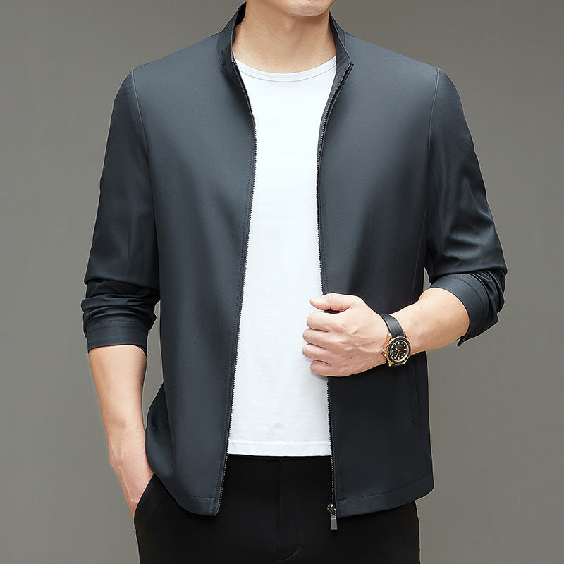 Herren Funktionale Übergangsjacke mit Stehkragen und eleganten Reißverschlussdetails Drune