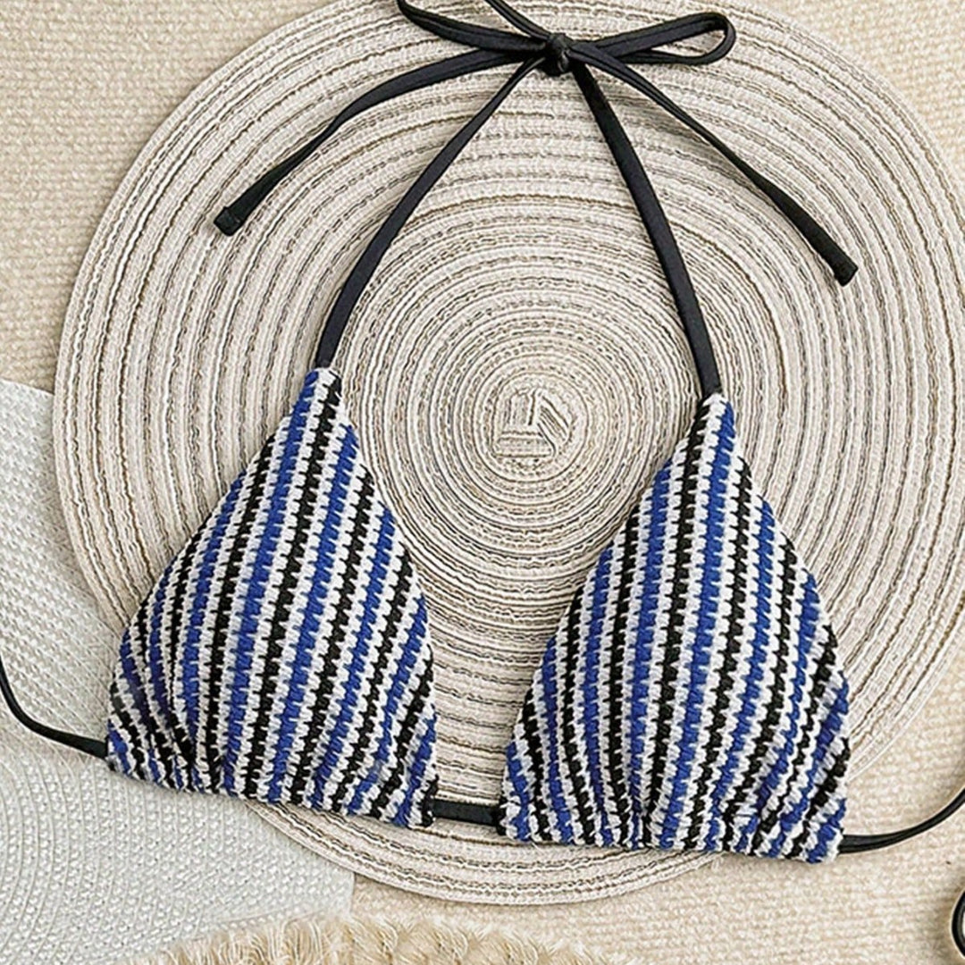 Damen Hochgeschnittenes Bikiniunterteil mit eleganten Bindebändern Drune
