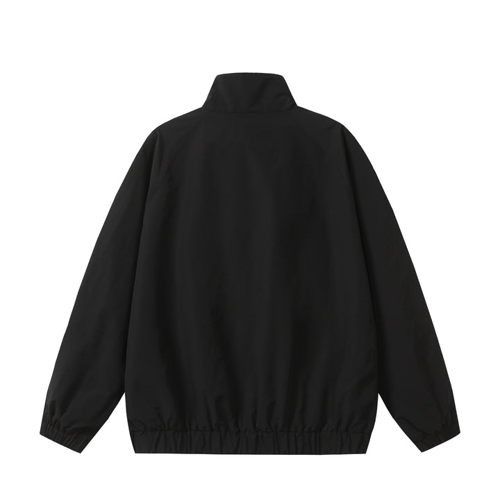 Unisex Sportive Colorblock-Trackjacke mit Stehkragen und durchgehendem Reißverschluss Drune
