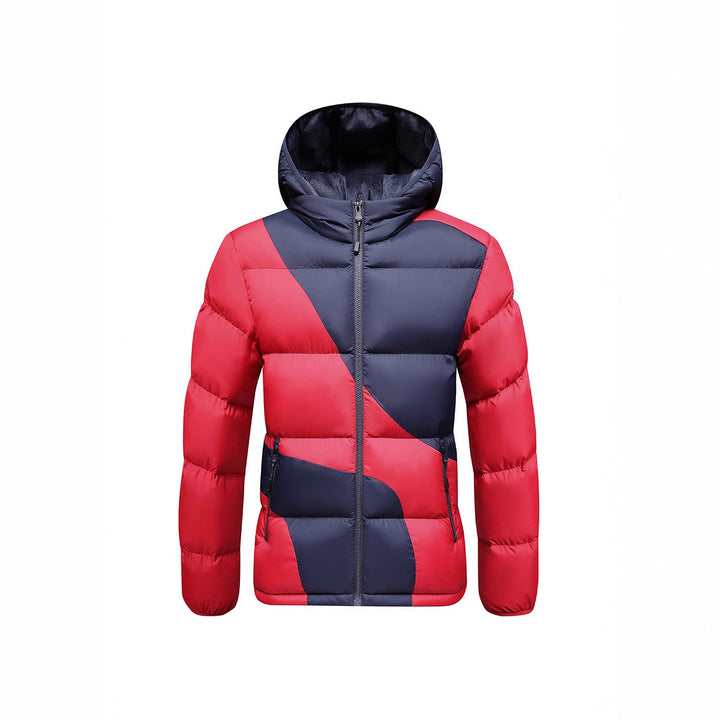 Herren Steppjacke mit kontrastreichen Paneelen, Kapuze und thermischer Synthetikfüllung Drune